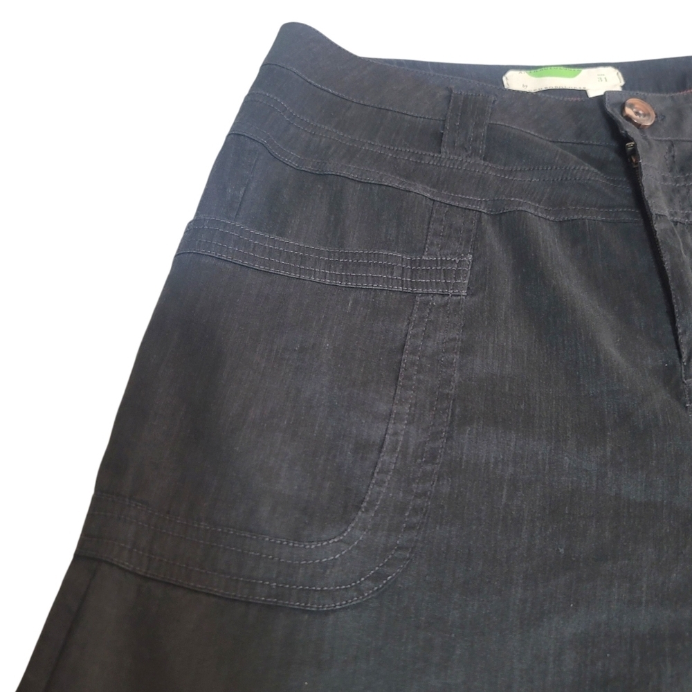 By Anthropologie High-Waist, Wide-Leg Black Linen Blend Pants, 31, Office, Boho - Picture 5 of 11